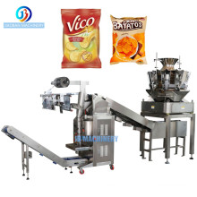 Shanghai manufacturer chips filling sealing machine automatic puffed food weighing packing machine CE certificated